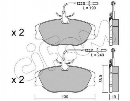 822-072-3 CIFAM CIFAM CITROEN Тормозные колодки передн.Jumpy,Fiat Scudo,Peugeot 94-