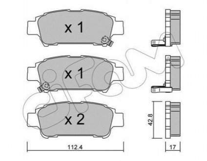 822-428-0 CIFAM CIFAM TOYOTA Тормозные колодки задн. Avensis Verso 01-, Previa 00-