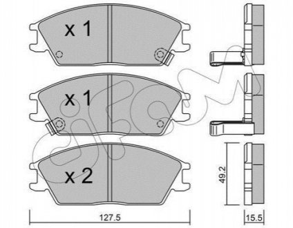 822-081-1 CIFAM CIFAM HYUNDAI Тормозн.колодки передн.Accent 94-,Getz 02-,Pony 89-