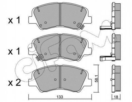 822-943-0 CIFAM CIFAM HYUNDAI Тормозные колодки передн.Accent 10-, KIA Rio III