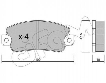 822-033-0 CIFAM CIFAM FIAT Колодки тормозные передние Panda 82-,Regata 83-,Uno