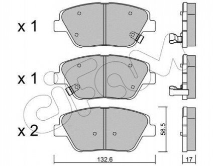 822-945-0 CIFAM CIFAM HYUNDAI Тормозн.колодки передн.Sonata NF,Kia Optima 09-