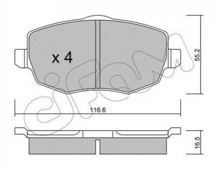 822-528-0 CIFAM CIFAM FIAT Тормозные колодки передн. LANCIA YPSILON 1.2-1.4 03