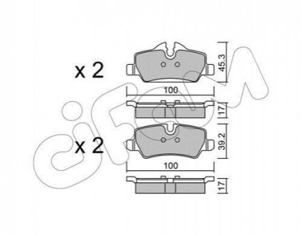 822-1014-0 CIFAM CIFAM MINI Колодки гальмівні задні MINI COOPER 1.2-2.0 2013-