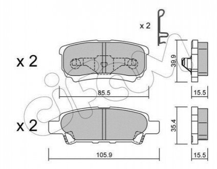 822-737-0 CIFAM CIFAM MITSUBISHI Тормозные колодки задн.Lancer,Outlander 03-