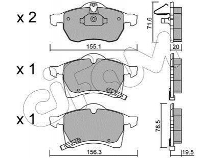 822-258-0 CIFAM CIFAM OPEL Тормозные колодки передн. Astra G/H, Combo,Zafira