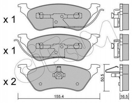 822-625-0 CIFAM CIFAM CHRYSLER Тормозные колодки дисковые Voyager 01- задн.