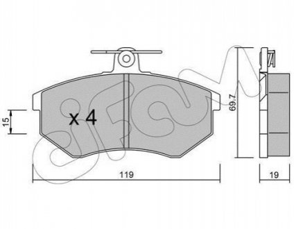 822-148-0 CIFAM CIFAM VW Тормозные колодки передн.Audi 80,100,A4,Passat 77-