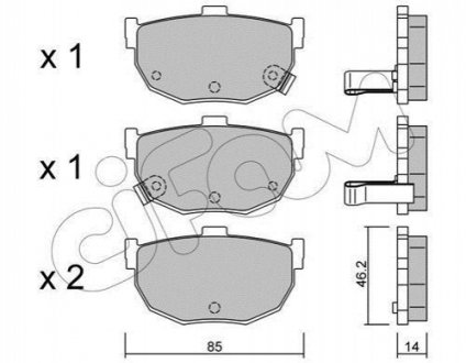 822-362-0 CIFAM CIFAM KIA Колодки тормозные задние дисковые Cerato,Hyundai