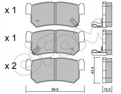 822-519-0 CIFAM CIFAM SSANGYONG Тормозн.колодки задн.Rexton,Kyron,Actyon