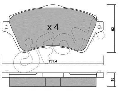 822-349-0 CIFAM CIFAM LANDROVER Колодки тормозные передние Freelander 00-