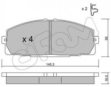 822-434-0 CIFAM CIFAM TOYOTA Тормозные колодки передн.Hiace III,IV 89-06