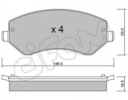 822-524-0 CIFAM CIFAM CHRYSLER К-т тормозных колодок передн.Voyager 00-