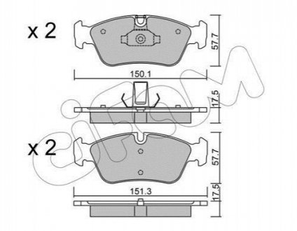 822-260-0 CIFAM CIFAM BMW Колодки тормозные передні E36,46 316-325 98-