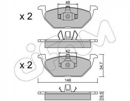 822-211-1 CIFAM CIFAM VW Колодки торм.передн.Golf-IV 1.6/1.9TD,Audi A3