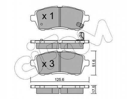 822-793-0 CIFAM CIFAM FORD Гальмівні колодки перед. FIESTA 1.25 08-