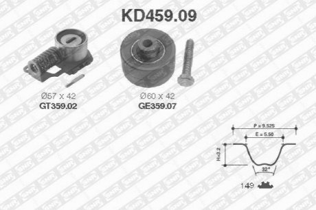 KD459.09 SNR NTN Роликовий модуль натягувача ременя (ролик, ремень)