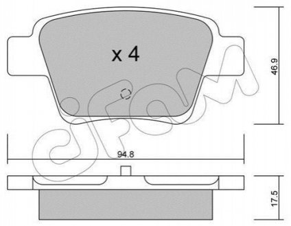 822-639-0 CIFAM CIFAM CITROEN Тормозн.колодки задн.C4,Peugeot 307