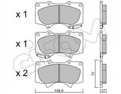 822-454-0 CIFAM CIFAM TOYOTA Торм.колодки передн.Land Cruiser 120