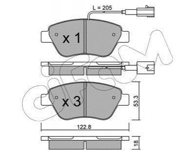 822-321-0 CIFAM CIFAM OPEL Гальмівні колодки передні Corsa 06 -