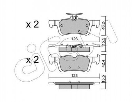 822-986-0 CIFAM CIFAM PEUGEOT Тормозные колодки задн.308 13-