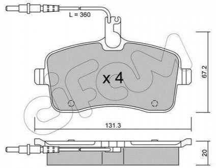 822-600-0 CIFAM CIFAM PEUGEOT Тормозные колодки передні 407