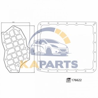 176622 FEBI BILSTEIN FEBI фильтр + прокладка акп NISSAN NAVARA 2.5 Dci