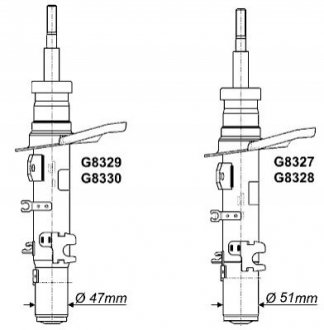 G8329 MONROE MONROE CITROEN амортизатор передн. прав. C-ELYSSE 1.2 PEUGEOT 301