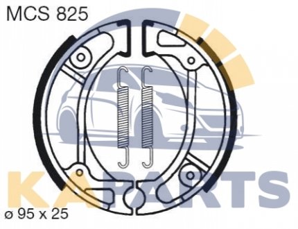 MCS825 TRW Гальмівна колодка (барабан)