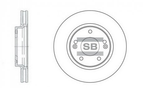 SD1040 Hi-Q (SANGSIN) Гальмівний диск передній