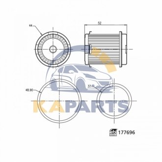 177696 FEBI BILSTEIN Фильтр АКПП HONDA Accord/Civic/CR-V/Pilot "08>>