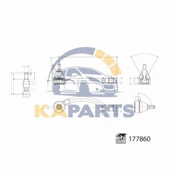К-т наконечника рульової тяги 177860