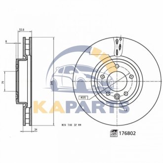 176802 FEBI BILSTEIN Диск гальмівний(к-т)