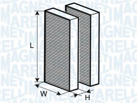 350203063470 MAGNETI MARELLI MAGNETI MARELLI фильтр повітр. салону (вугілля) (к-т 2шт) BMW E39 95-04