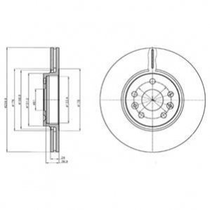 BG4338 Delphi DELPHI RENAULT Диск гальмівний передній GRAND SCENIC II 2.0 dCi 05-