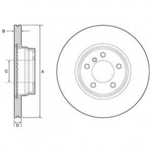 BG4458C Delphi DELPHI BMW Диск гальмівний передній 3 F30,4 Gran Coupe/ F36 13-