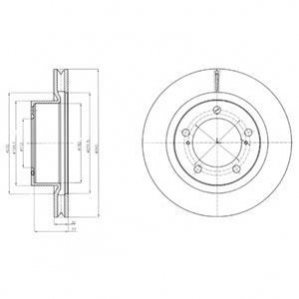 BG9067 Delphi DELPHI TOYOTA диск гальм.передн.Land Cruiser,Lexus LX570 08-