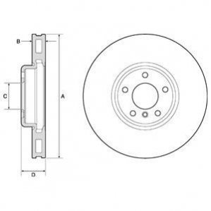 BG9156C Delphi DELPHI BMW диск гальмівний перед.прав.F10,6,7 F01 10-