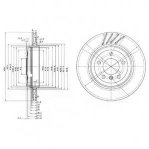 BG3831 Delphi DELPHI BMW диск гальмівний передн E46 330d/330i/330xi