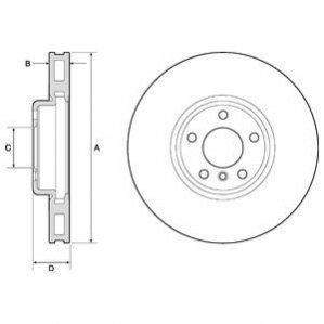 BG9155C Delphi DELPHI BMW диск гальмівний перед.лів.F10,6,7F 01 10-