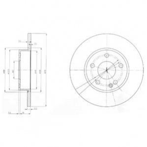 BG3840 Delphi DELPHI DB диск гальмівний передн.A-class W169 04-