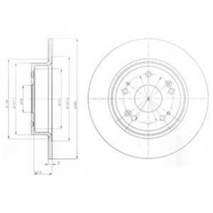 BG4249 Delphi DELPHI HONDA диск гальмівний задн. Accord 08-