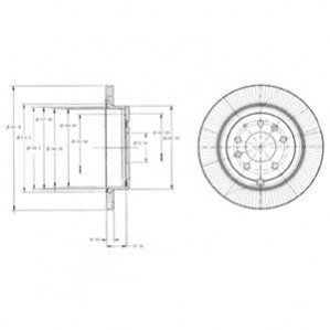 BG4336 Delphi DELPHI MAZDA гальмівний диск задн.Mazda CX-7