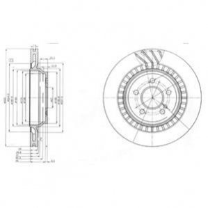 BG4144 Delphi DELPHI DB диск гальмівний задній 320*24 W221