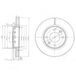 BG3800 Delphi DELPHI KIA диск гальмівний передн.Carens 02-