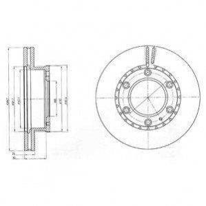 BG4297 Delphi DELPHI диск гальм. передн. FORD BT-50