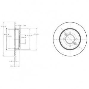 BG2694 Delphi DELPHI RENAULT Гальмівний диск Laguna