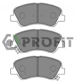 5000-0625 PROFIT Колодки гальмівні дискові