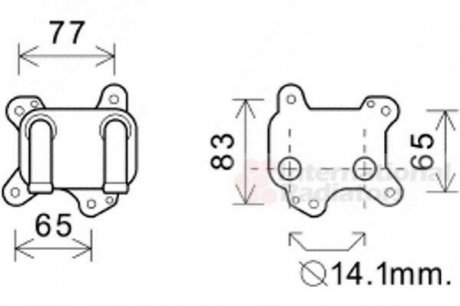 37003581 Van Wezel Радиатор масла