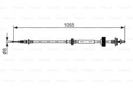 1 987 482 791 BOSCH Трос ручного гальма